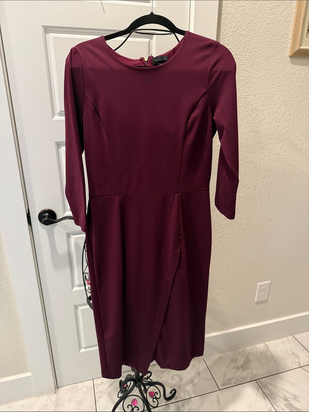 The Limited Burgundy Midi Sheath Dress